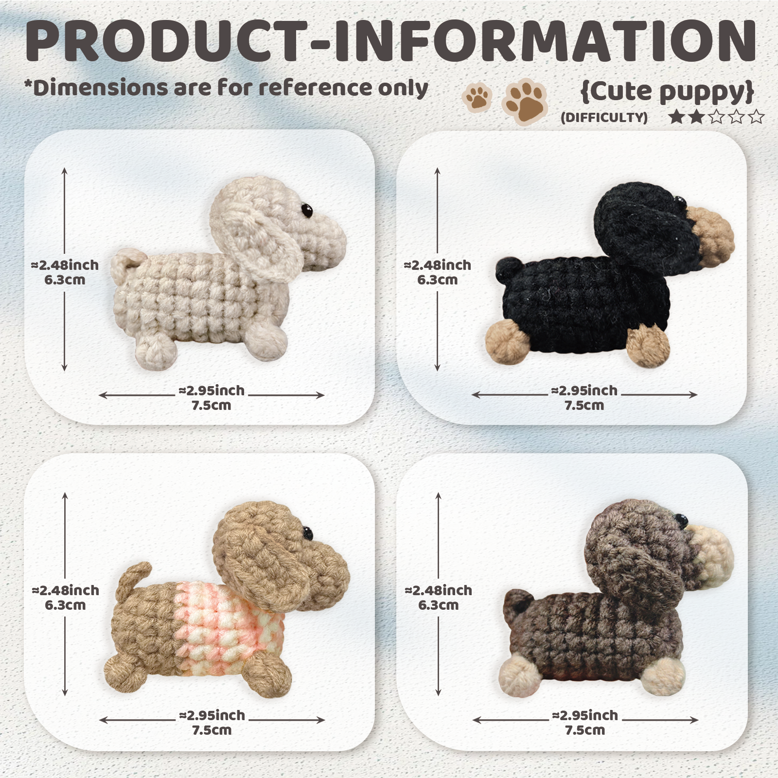 YAMAXIN 4PC Dog Crochet Needle - Art Craft Easy 评论和价格