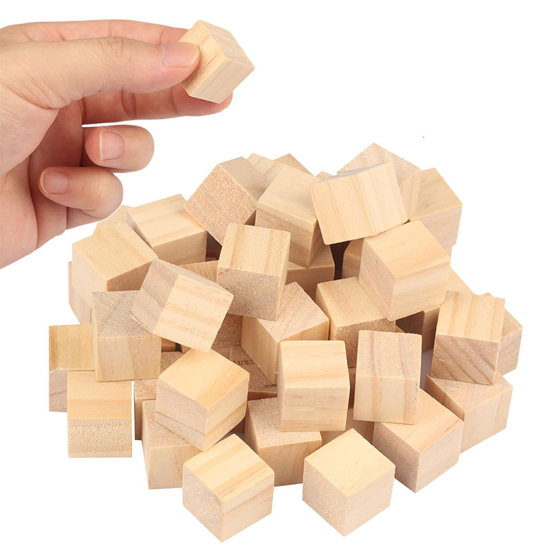 5-100pcs Unfinished Wooden Blo - Art Craft 2 Year Olds 评论和价格