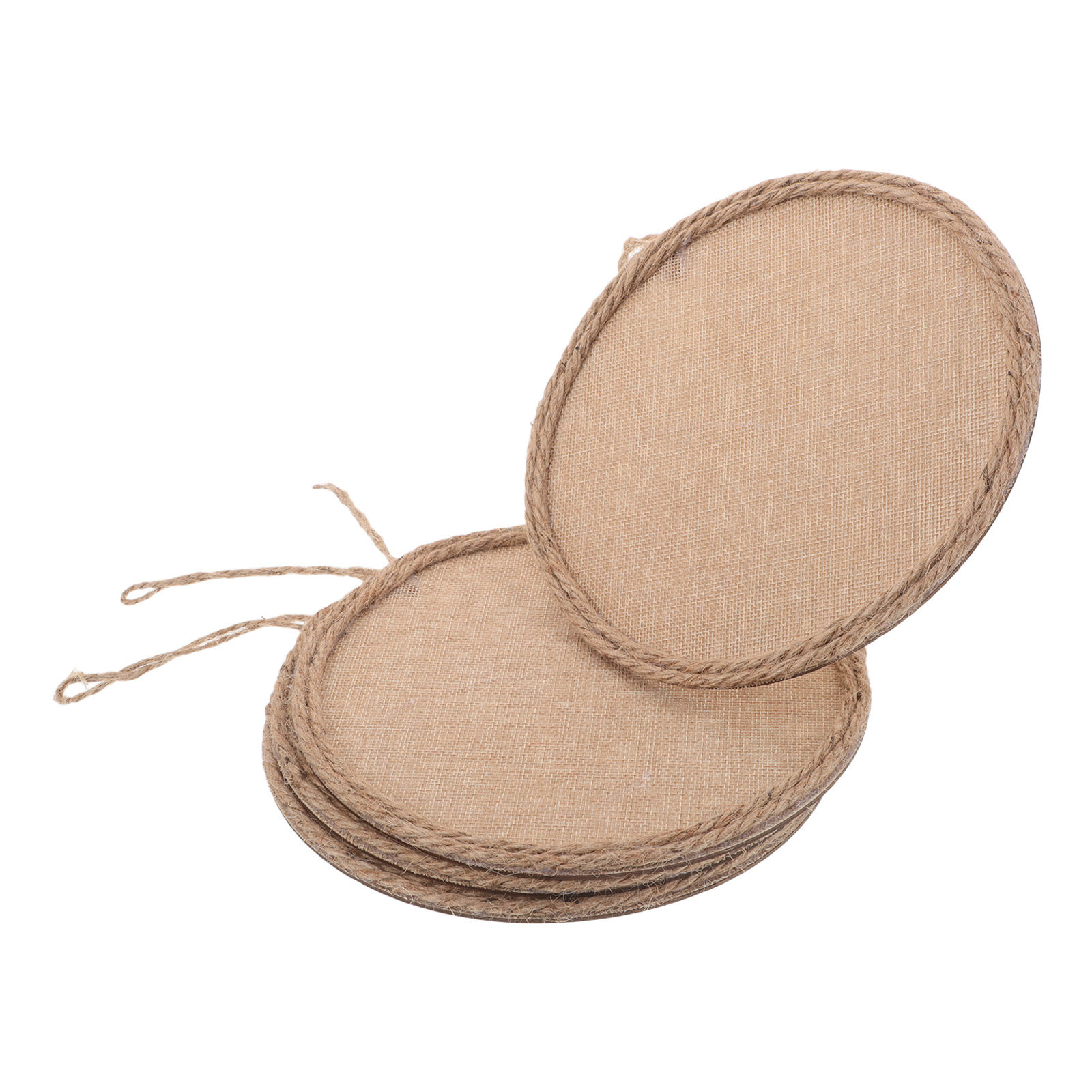 4Pcs Linen Canvas Burlap Strin - Art And Craft For Nursery 评论和价格