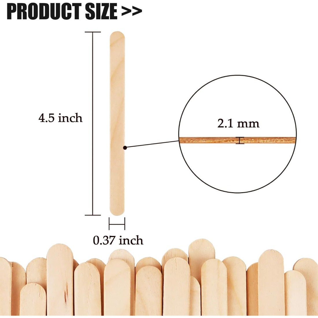 200Pcs  Natural Birch Wood Cra - Art Craft Ice Cream 评论和价格