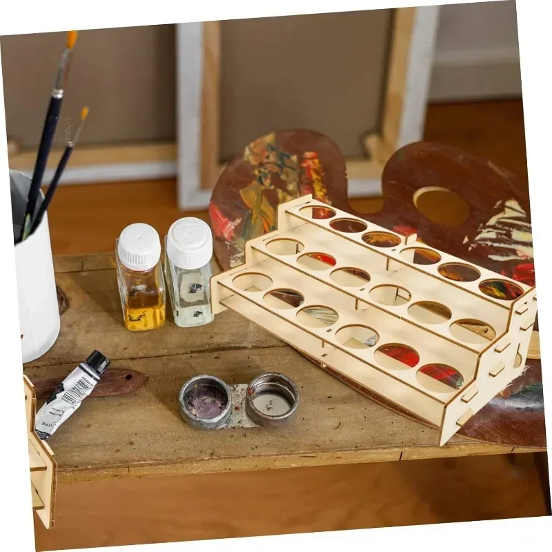 Wooden Paint Rack Organizer fo - Art Craft Organizer 评论和价格