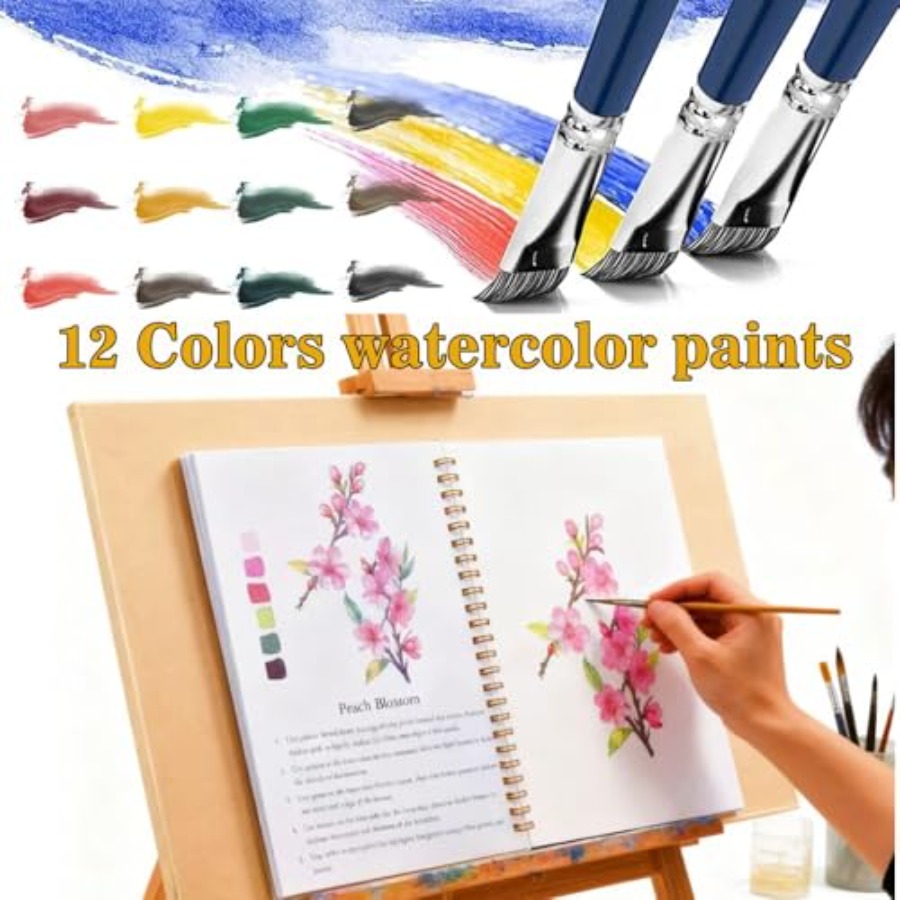 Watercolor Workbooks Coloring  - Art Craft Easy 评论和价格