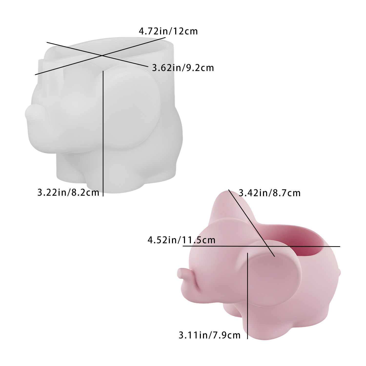 DIY Elephant Storage Cup Resin - Art Craft Vase 评论和价格