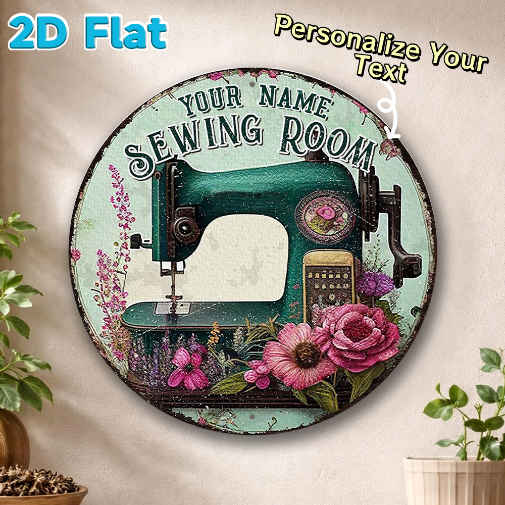 Custom Name Sewing Room Round  - Art Craft Decoration 评论和价格