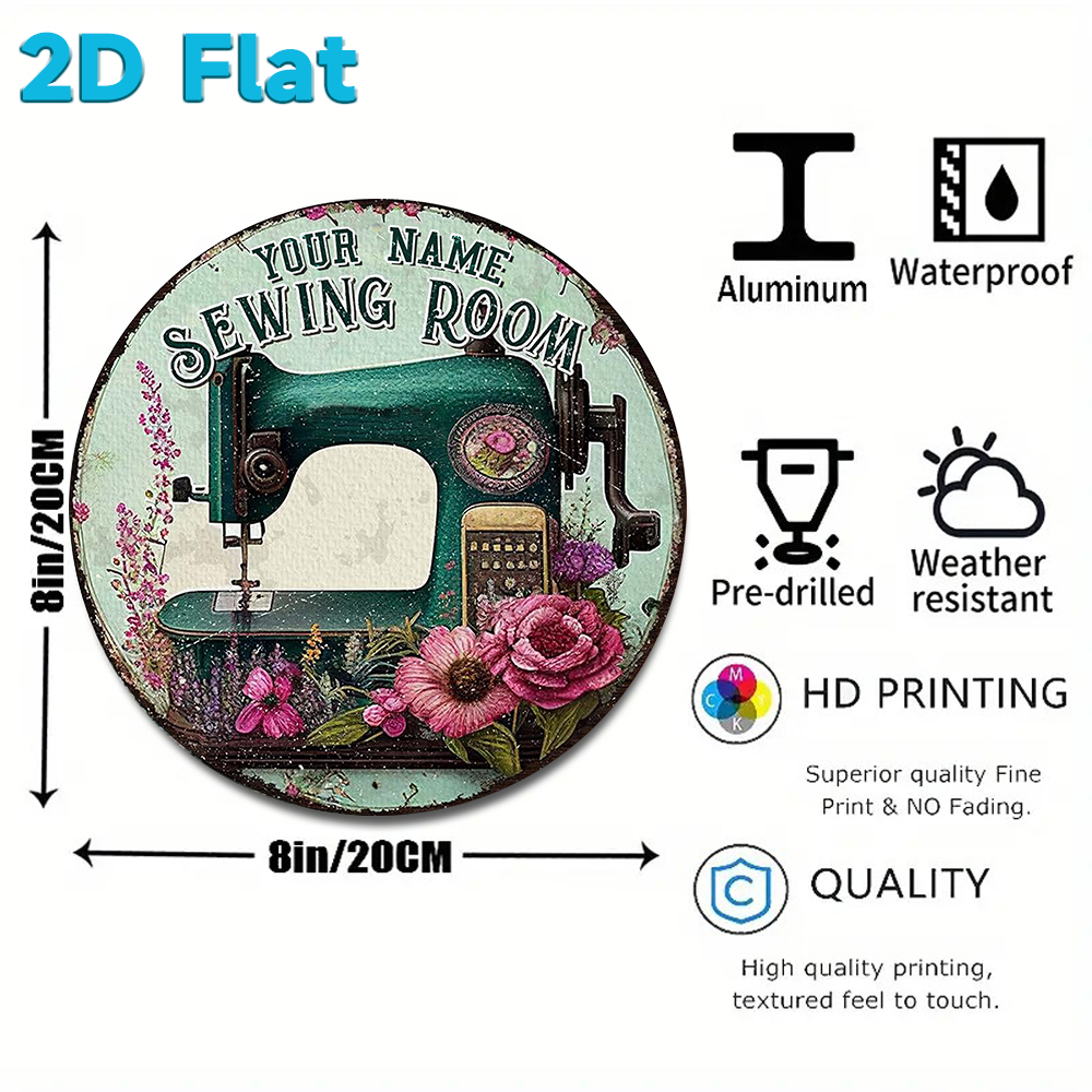 Custom Name Sewing Room Round  - Art Craft Decoration 评论和价格