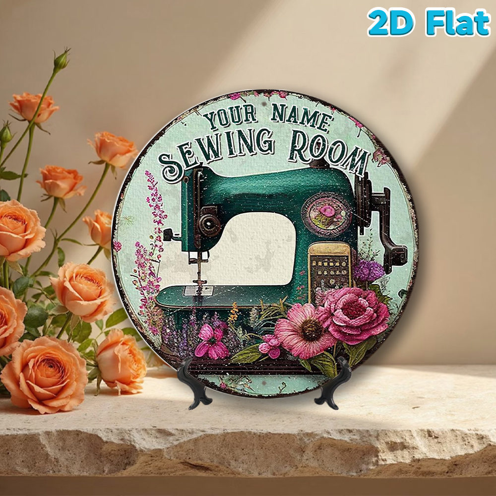 Custom Name Sewing Room Round  - Art Craft Decoration 评论和价格
