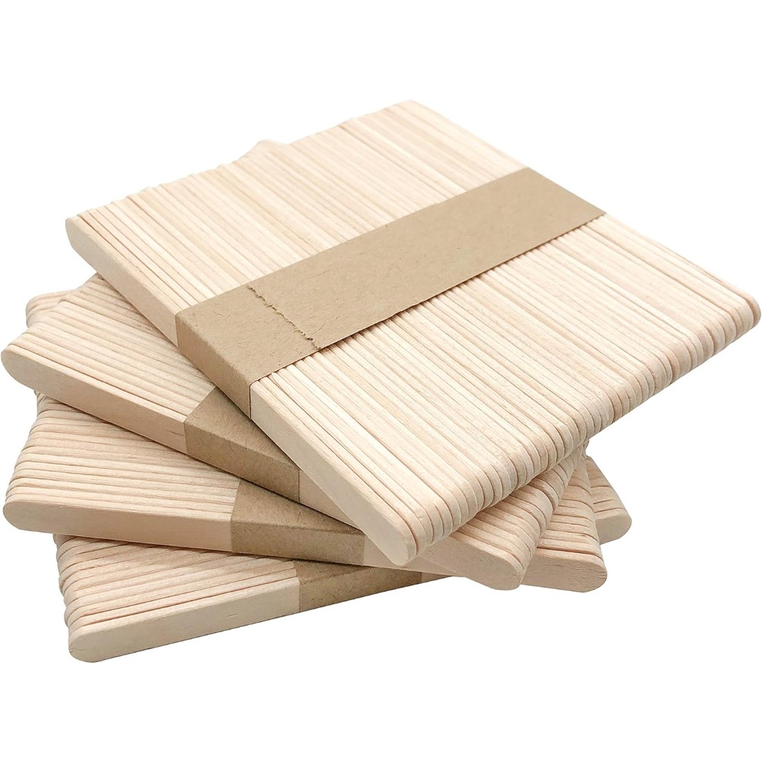 200Pcs Smooth Birch Wooden Sti - Art Craft Ice Cream 评论和价格