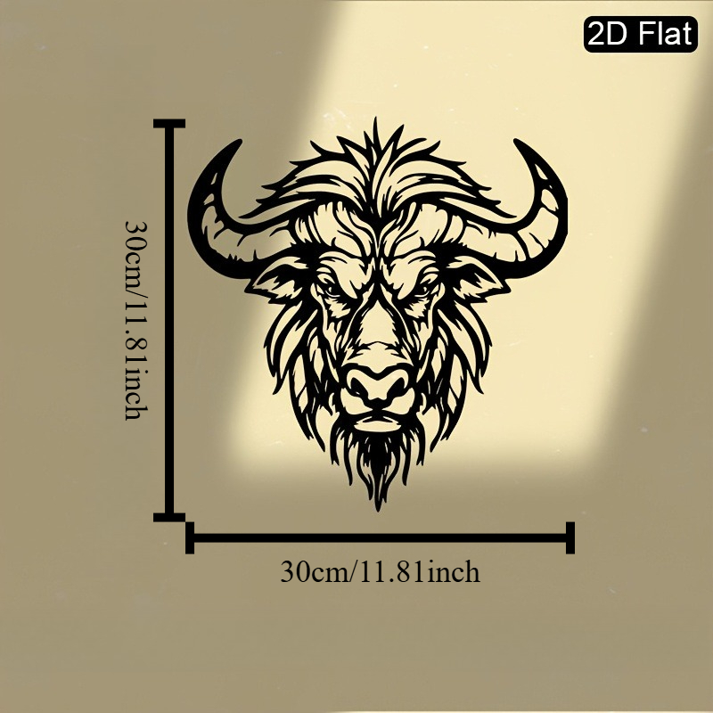 1Pcs Metal Buffalo Head Wall S - Art And Craft For Father'S Day 评论和价格