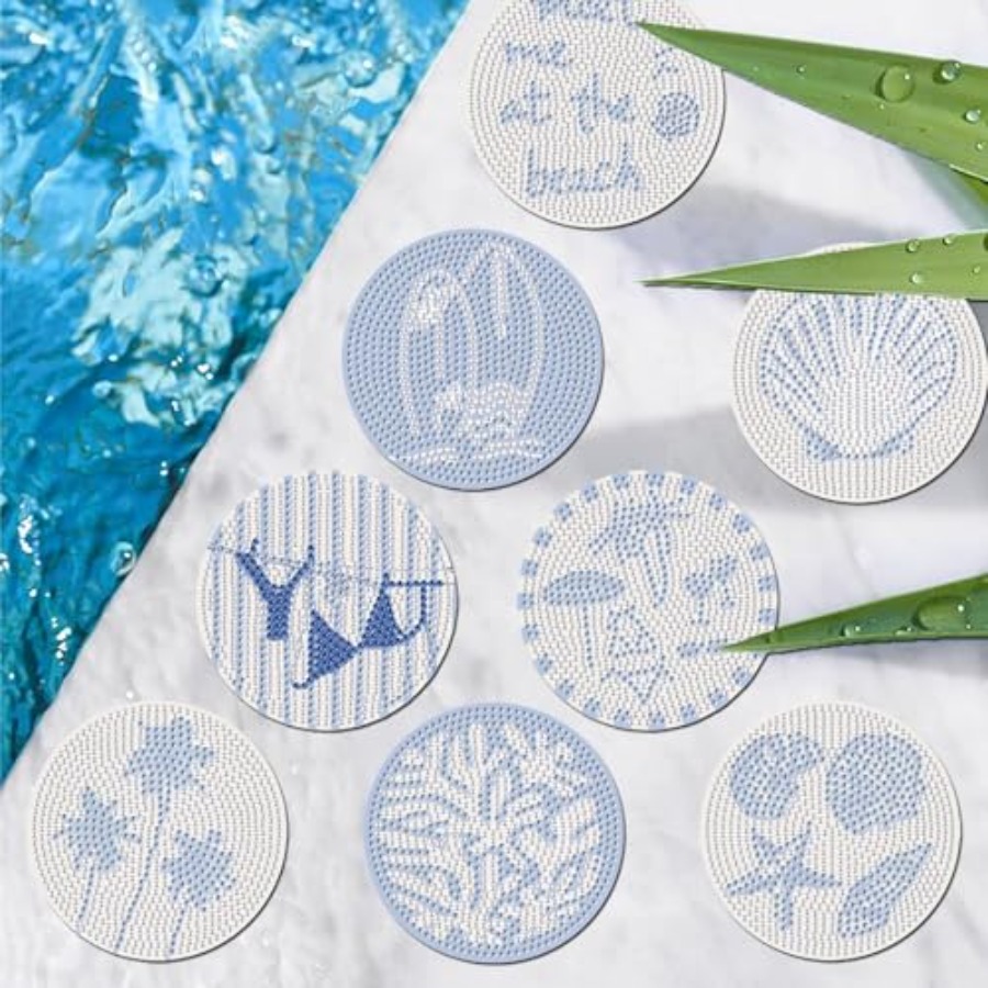Diamond Art Coasters Kit, 8 Pc - Art Craft Easy 评论和价格