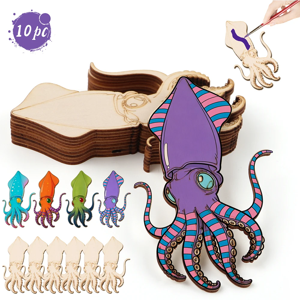 10pcs/set Unfinished Wood Craf - Art & Craft Paper Ideas For Kids 评论和价格