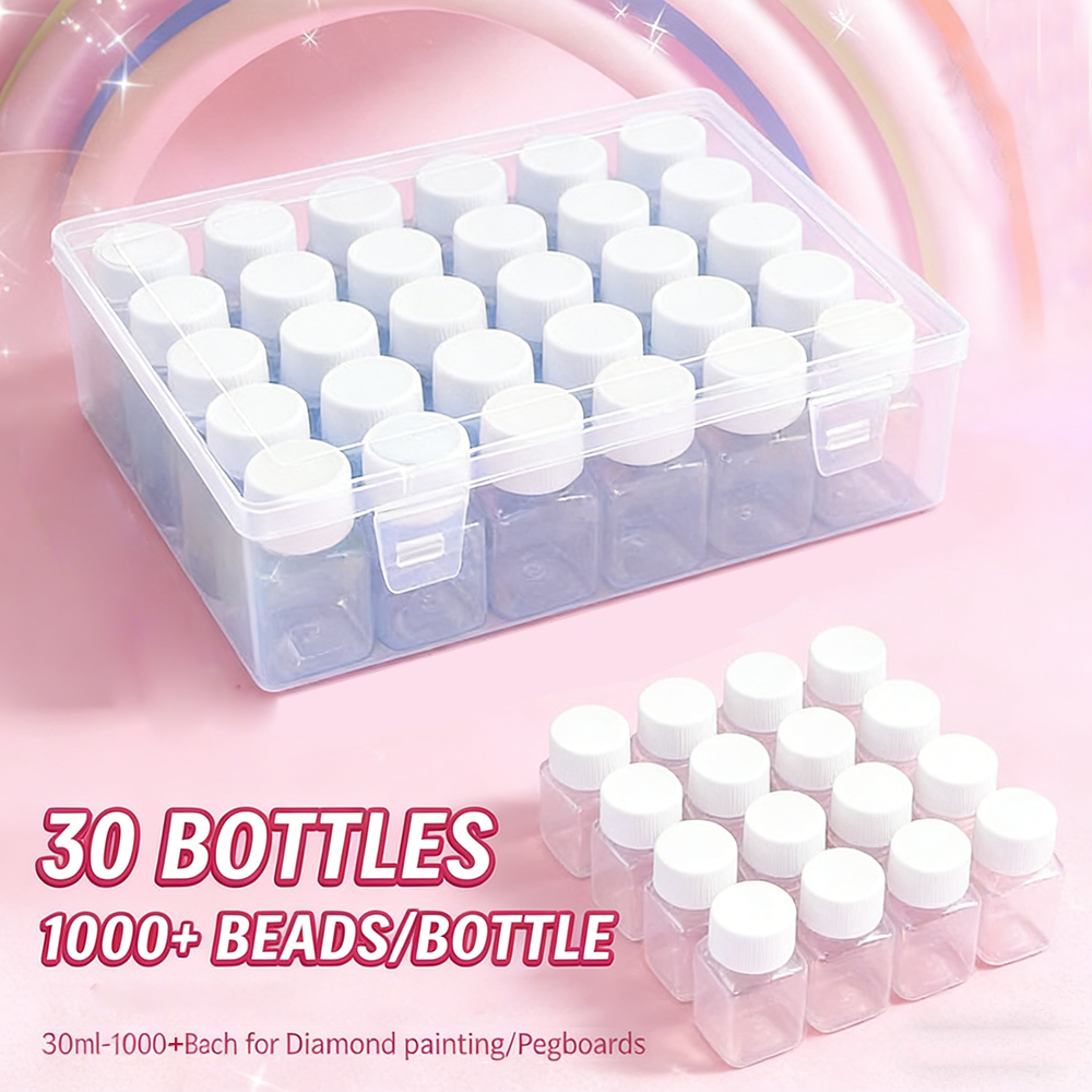 30 Pcs 30ML Square Bottle Diam - Art Craft Organizer 评论和价格