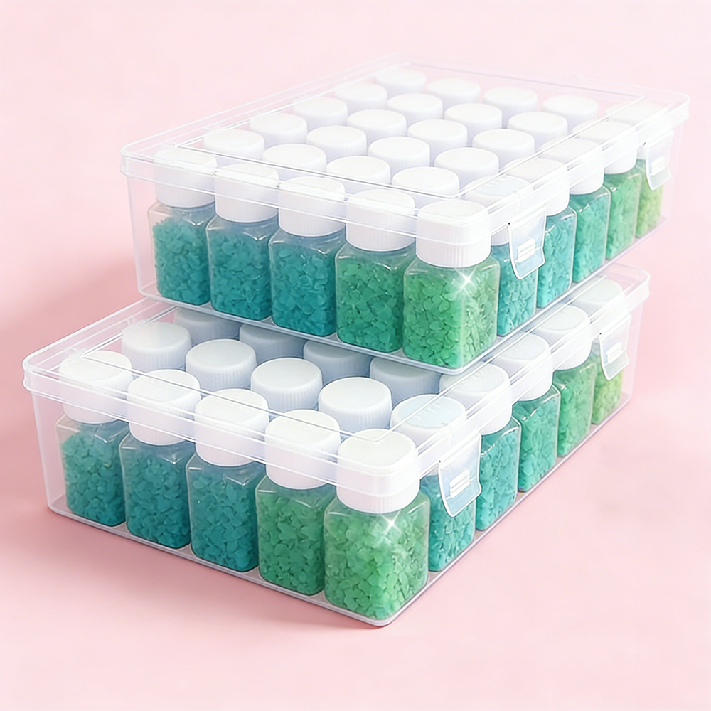 30 Pcs 30ML Square Bottle Diam - Art Craft Organizer 评论和价格