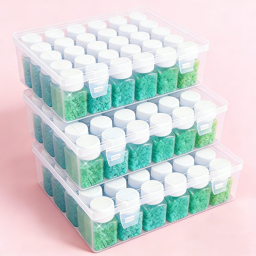 30 Pcs 30ML Square Bottle Diam - Art Craft Organizer 评论和价格
