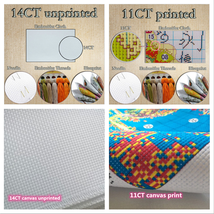 Needlework Crafts 14CT Counted - Art Craft Village 评论和价格