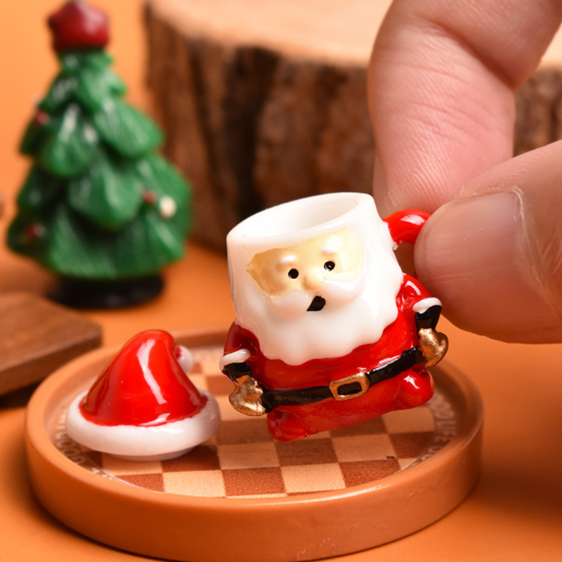 Mini Santa Teacup Ornament - R - Art Craft Decoration 评论和价格
