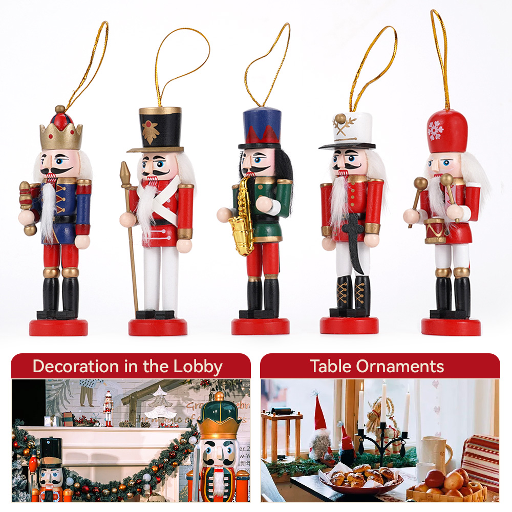 5pcs Mini Nutcracker Ornaments - Art Craft Village 评论和价格