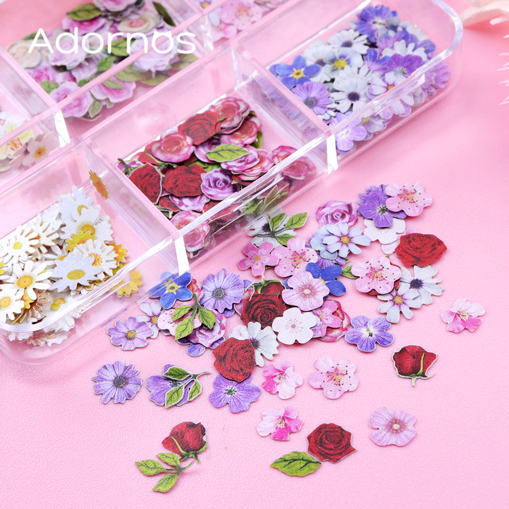 6 Grids Flowers Wood Pulp Chip - Art Craft With Leaves 评论和价格