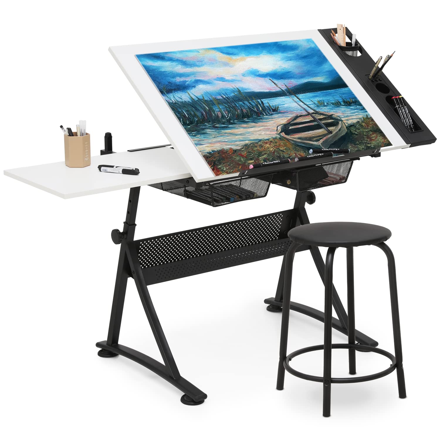 Adjustable Drafting Desk with  - Art & Craft Paper Ideas For Kids 评论和价格