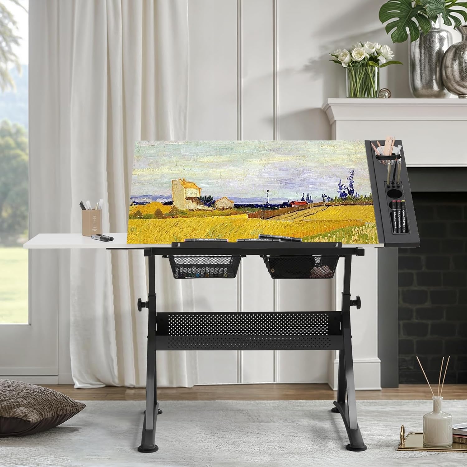 Adjustable Drafting Desk with  - Art & Craft Paper Ideas For Kids 评论和价格