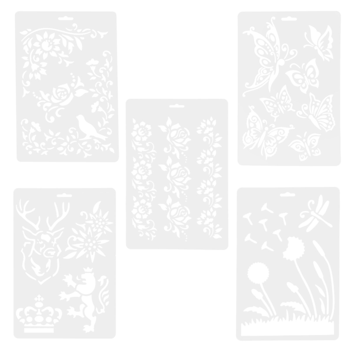 5pcs Painting Templates Reusab - Art Craft Class 评论和价格