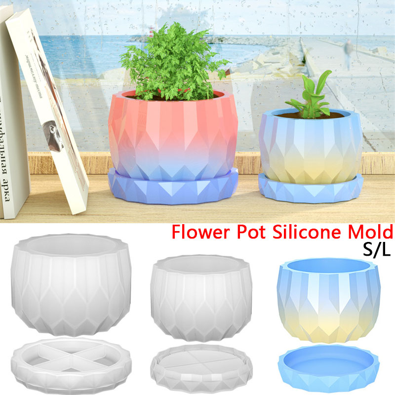 1 Set Silicone Planter Molds F - Art Craft Vase 评论和价格