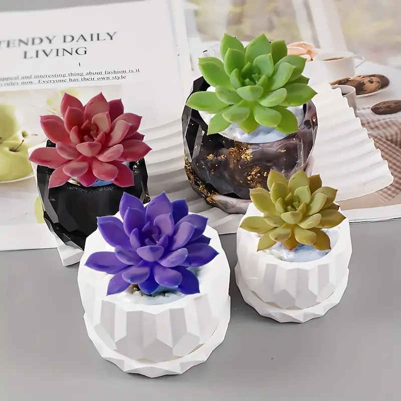 1 Set Silicone Planter Molds F - Art Craft Vase 评论和价格