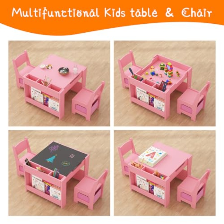 4 in 1 Wooden Activity Table a - Art And Craft For Nursery 评论和价格
