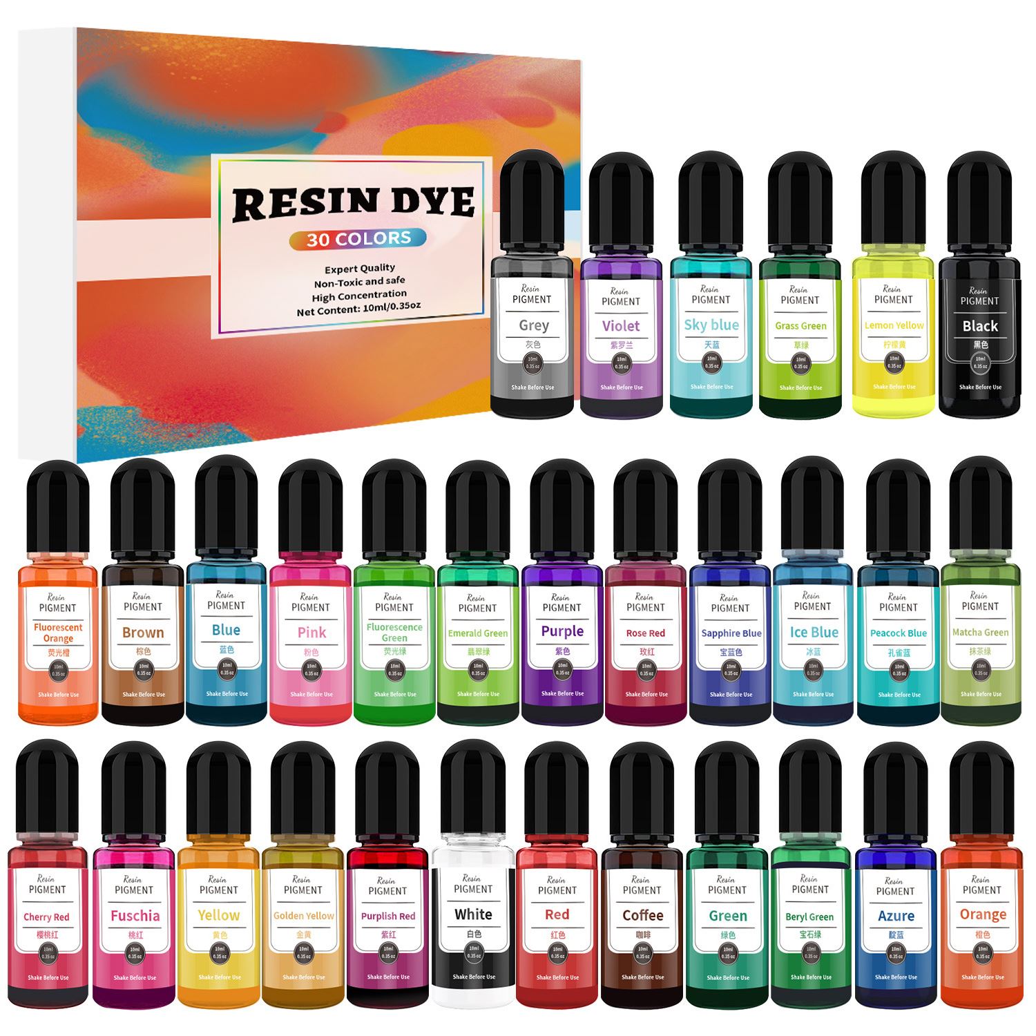 24/30 Colors Set 10ml Epoxy Re - Alcohol Ink Set 评论和价格