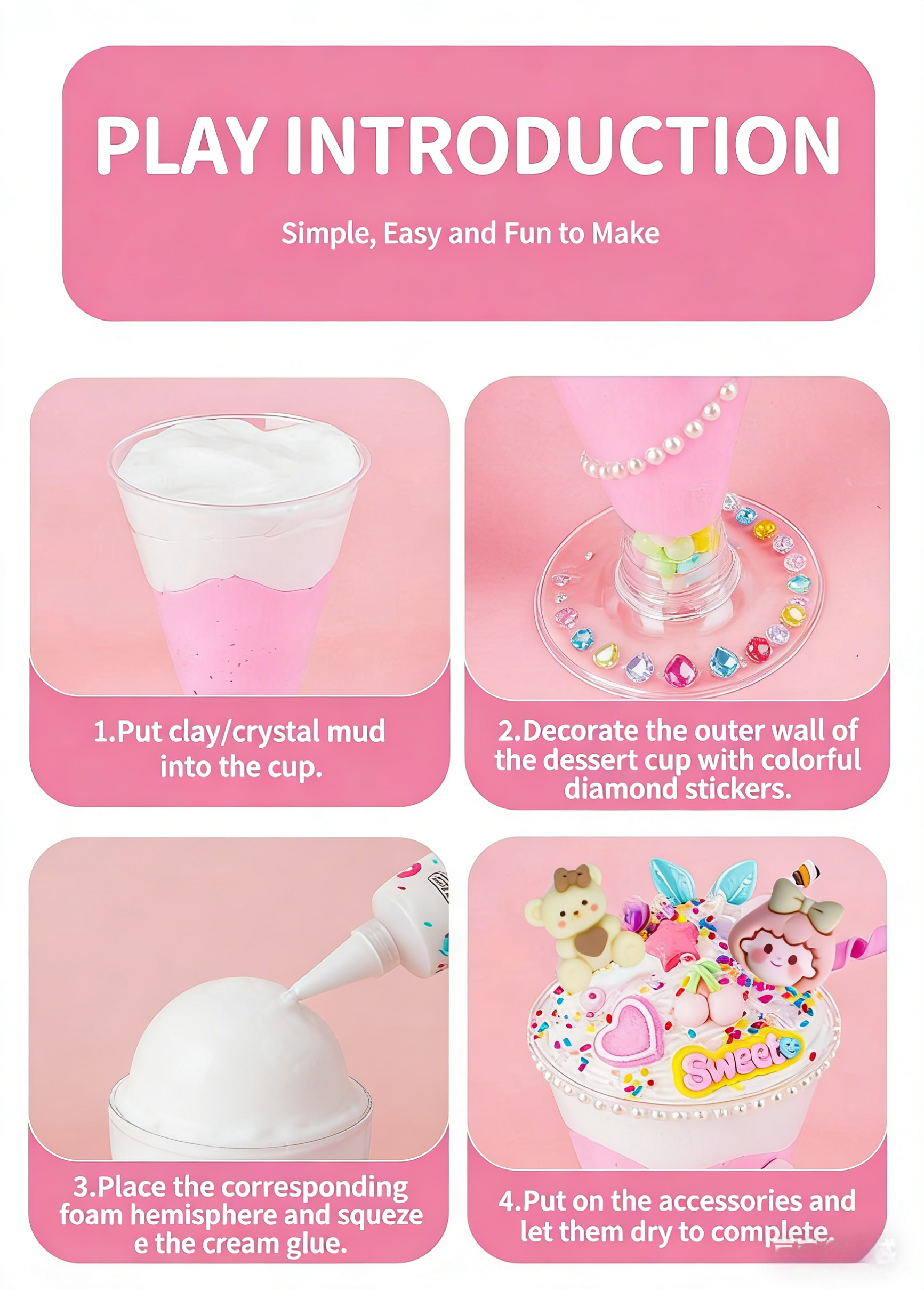 DIY Cream Glue Ice Cream Cup K - Art Craft Ice Cream 评论和价格