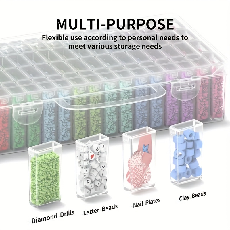 64 Grids Clear Plastic Storage - Art Craft Organizer 评论和价格