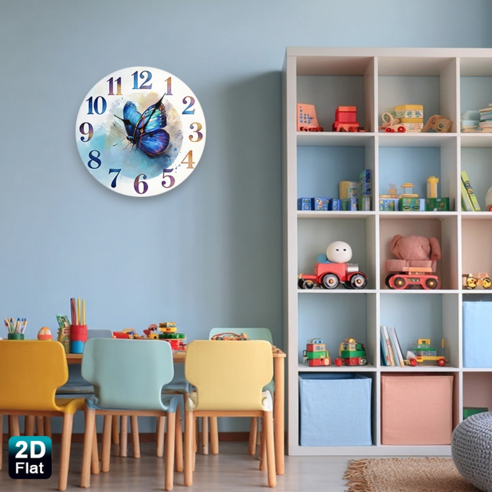 2D Flat Blue Butterfly Nursery - Art And Craft For Nursery 评论和价格