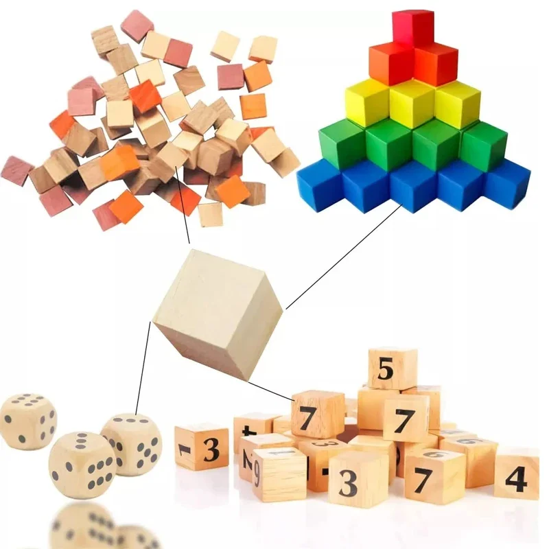 24pcs 4cm Wooden Blocks for Cr - Art Craft 2 Year Olds 评论和价格