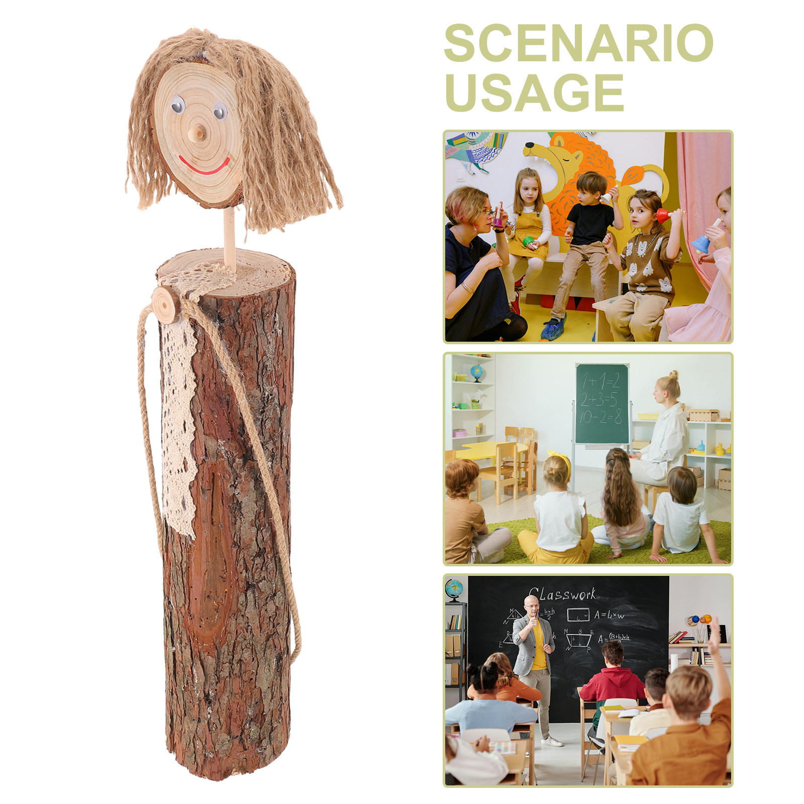 Handmade Rustic Wooden Girl St - Art And Craft For Nursery 评论和价格
