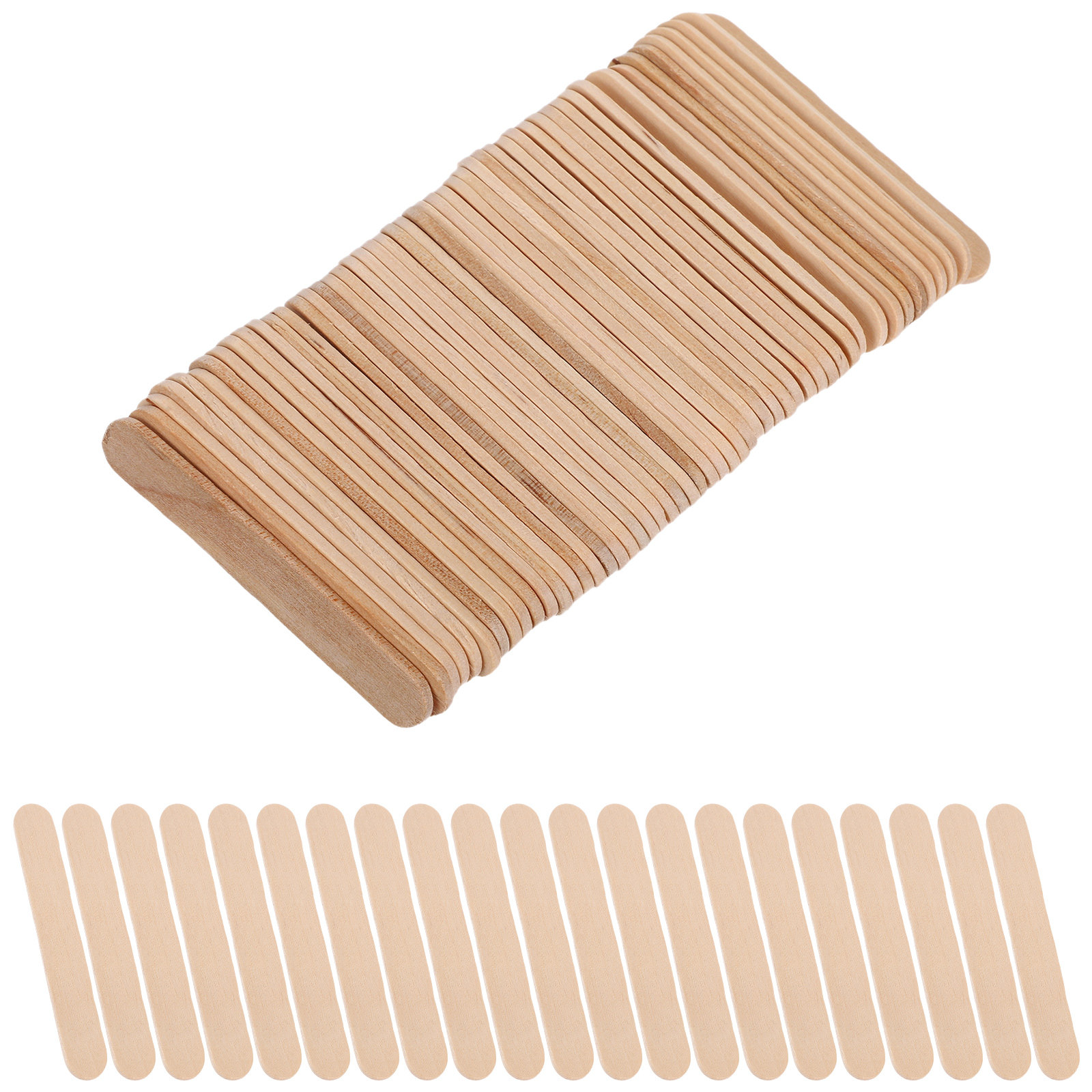 600Pcs Wooden Sticks Natural C - Art Craft Ice Cream 评论和价格