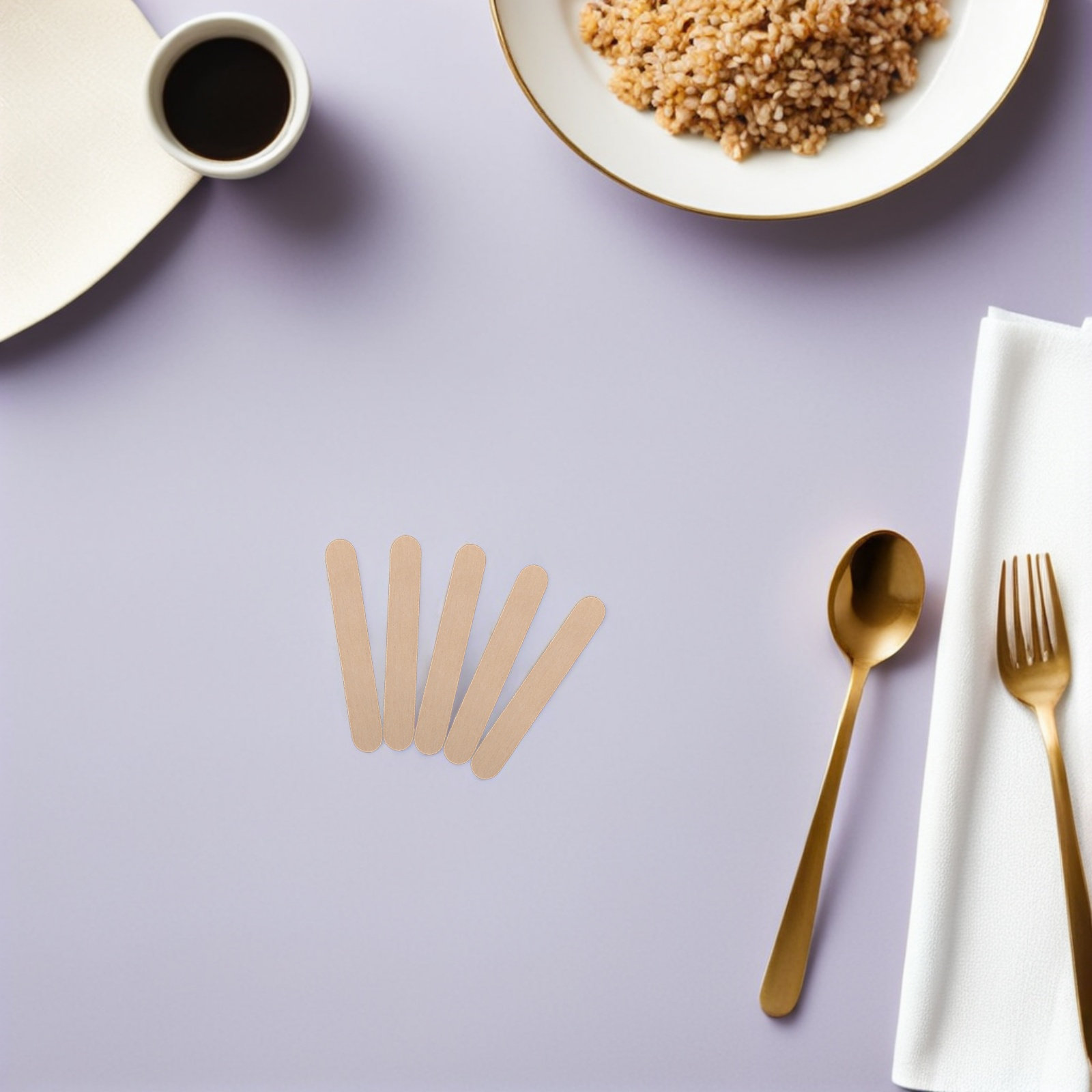 600Pcs Wooden Sticks Natural C - Art Craft Ice Cream 评论和价格