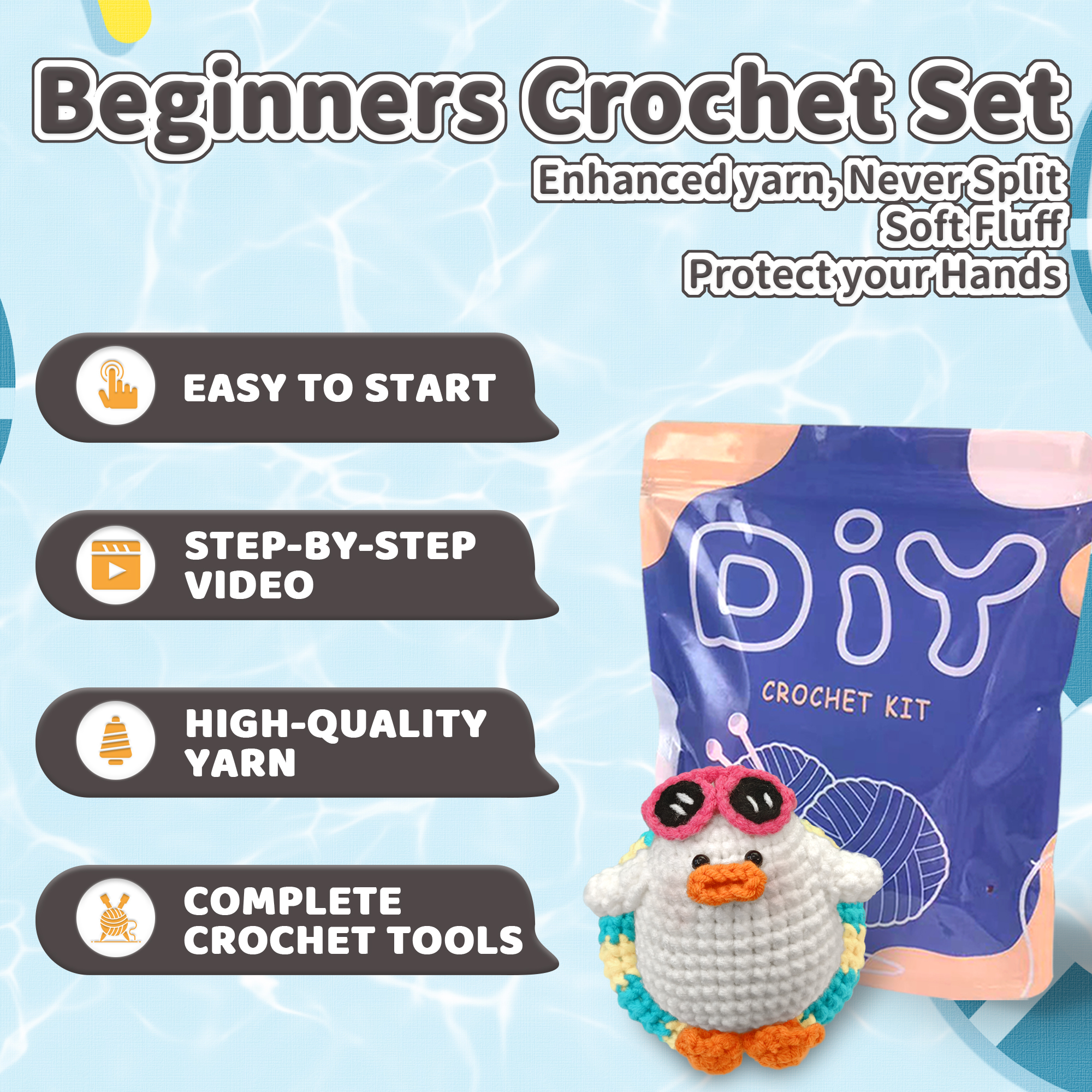 YAMAXIN DIY Crochet Needle Kit - Art Craft Easy 评论和价格