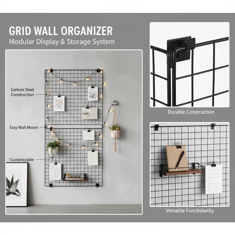 3 Packs Grid Wall Panels, 2 x  - Art Craft Decoration 评论和价格