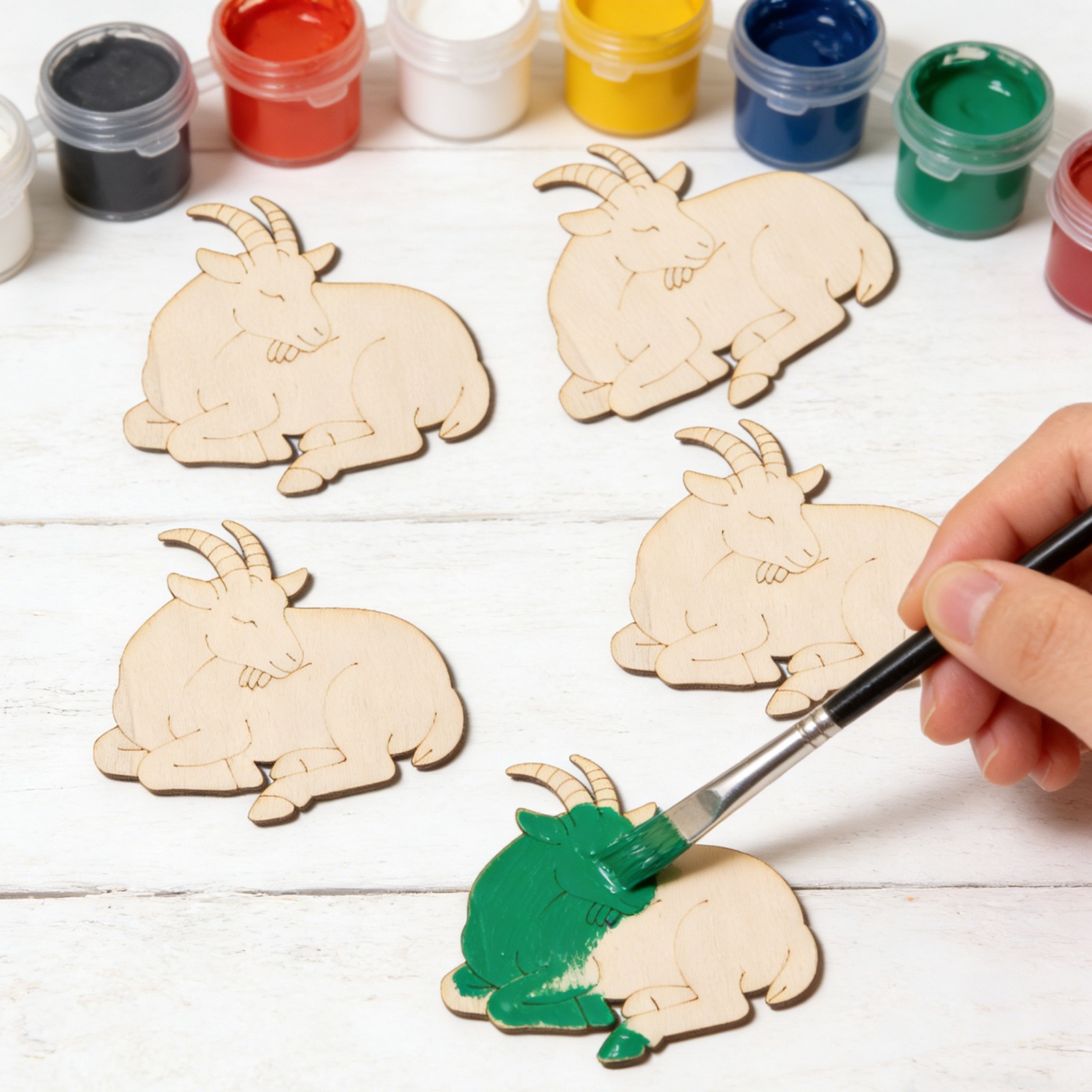 10pcs/set Unfinished Wood Shee - Art & Craft Paper Ideas For Kids 评论和价格