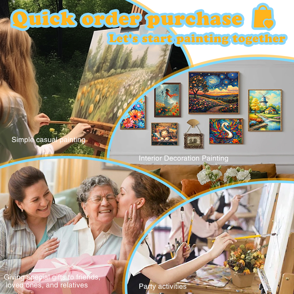 1pc frameless Painting By Numb - Art Craft Village 评论和价格