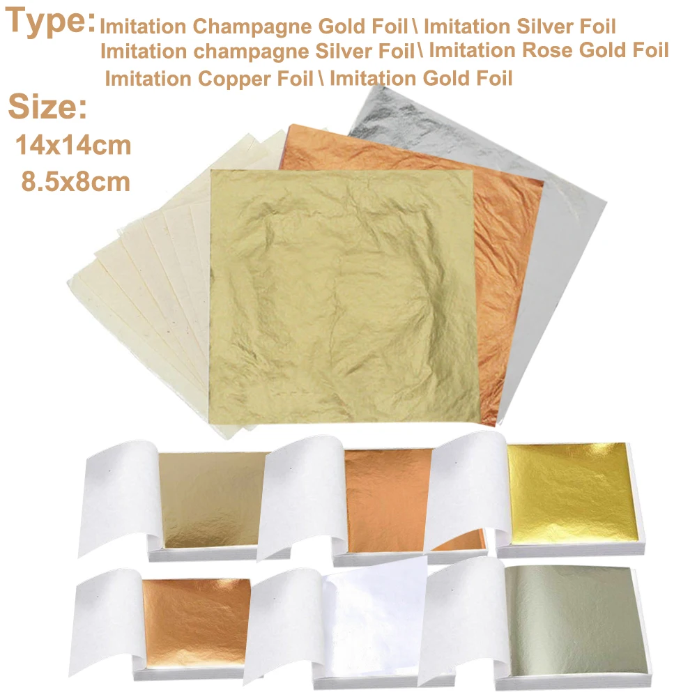 100Pc Colored Golds Leaf Sheet - Art Craft With Leaves 评论和价格