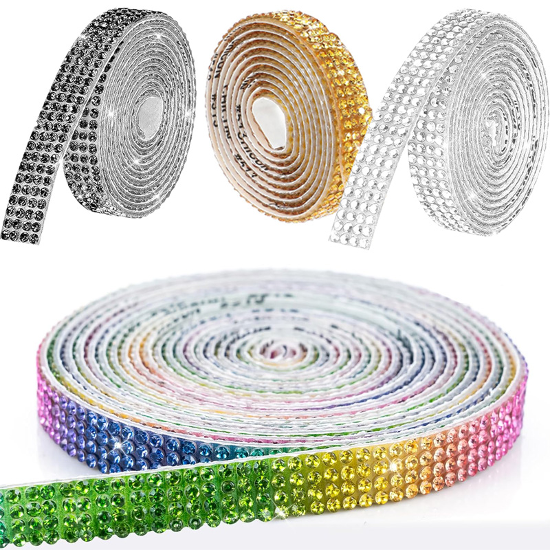 4 Row Rhinestone Ribbon Roll D - Art Craft 2 Year Olds 评论和价格