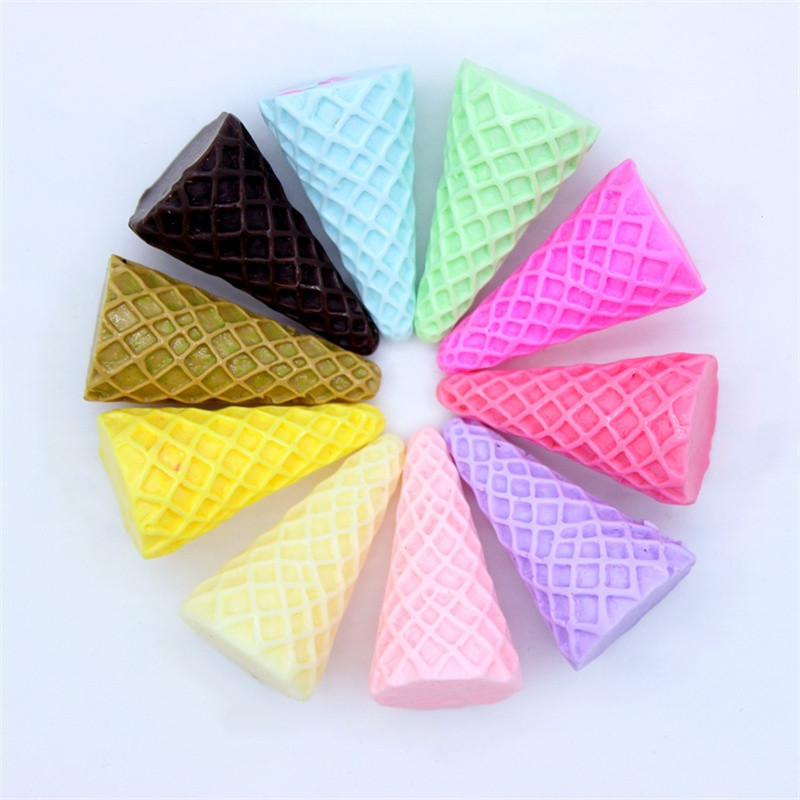 6pcs 20*37mm Cute 3D Resin Ice - Art Craft Ice Cream 评论和价格