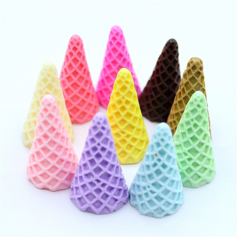 6pcs 20*37mm Cute 3D Resin Ice - Art Craft Ice Cream 评论和价格