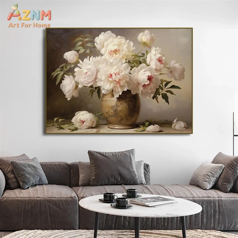 AZNM Vintage Flower Vase Canva - Art Craft Vase 评论和价格