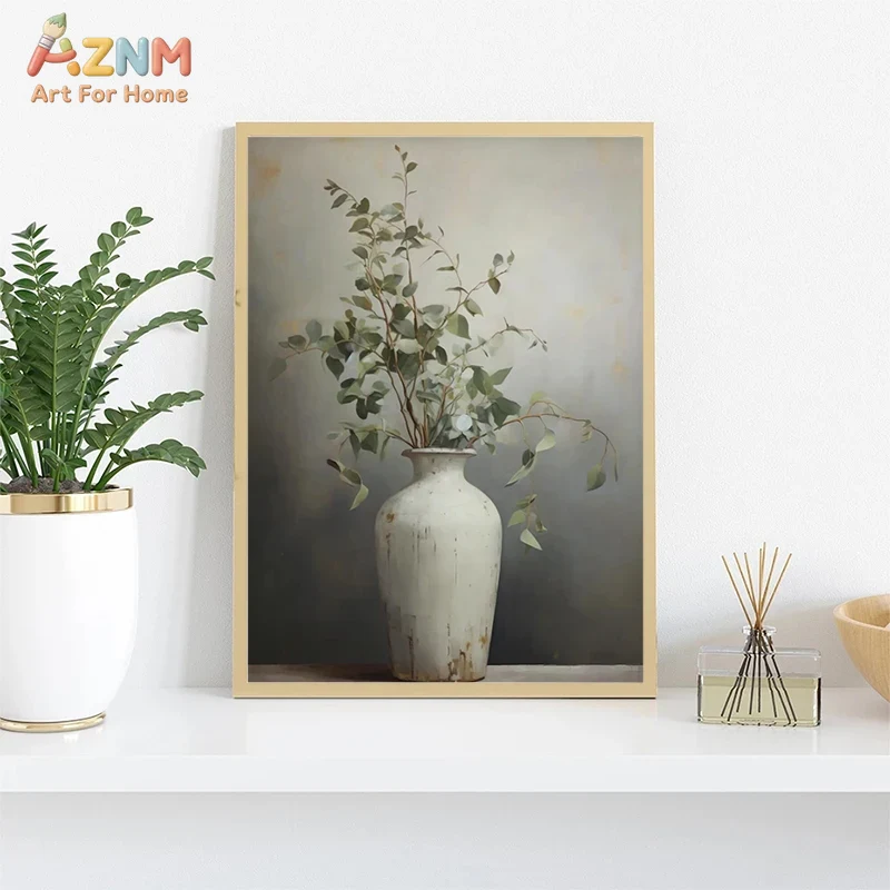 AZNM Vintage Flower Vase Canva - Art Craft Vase 评论和价格